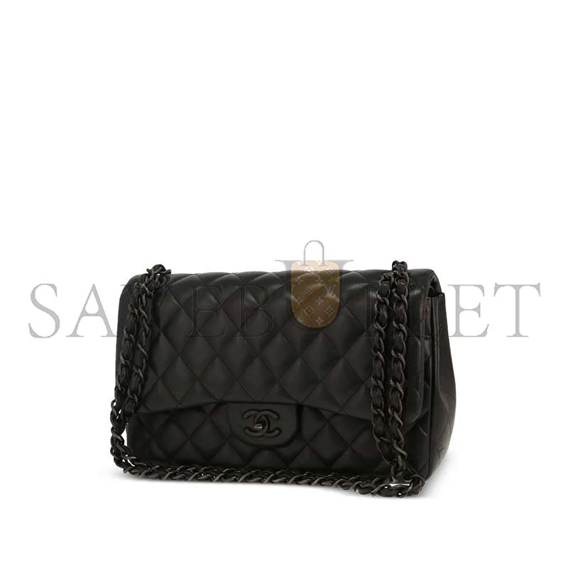 CHANEL SO BLACK JUMBO CLASSIC FLAP BAG  (30*19.5*10cm)